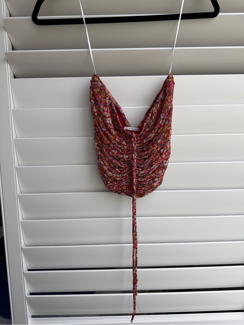 Urban Outfitters Floral Ruched Strapless top